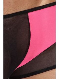 Хипсы двухцветные на тонкой резинке черно-розового цвета Cosmos Colors RTBR30BP